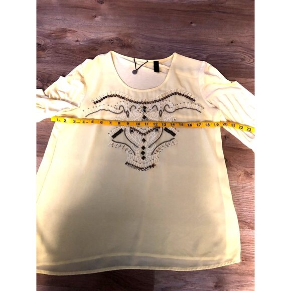 BKE -WOMENS RHINESTONE EMBELLISHMENT PULLOVER CREW NECK LONG SLEEVE SIZE LARGE - Picture 4 of 6